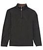 Color:Brown - Image 2 - Age Of Wisdom Stretch Reversible Quarter-Zip Pullover