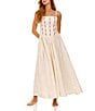 Agua Bendita Emerald Embroidered Square Neck Sleeveless Maxi Dress, Color:Multi - Image 1
