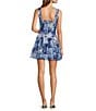 Agua Bendita Kristen Watercolor Print Square Neck Sleeveless Mini Dress, Color:Multi - Image 2