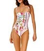 Agua Bendita Mariel Meraki Reversible Lace-Up One Piece Swimsuit, Color:Multi - Image 1