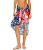 Agua Bendita Marine Atma Placement Print Pareo Swim Cover-Up, Color:Multi - Image 1