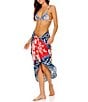 Agua Bendita Marine Atma Placement Print Pareo Swim Cover-Up, Color:Multi - Image 3