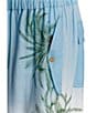 Agua Bendita Oriana Ventura Tropical Palm Tree Print Elastic Waist Cargo Pants, Color:Multi - Image 4