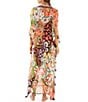 Color:Multi - Image 2 - Sam Seed Print Swim Cover-Up Maxi Dress