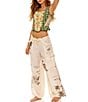 Agua Bendita Sinclair Floral Print Square Neck Sleeveless Peplum Top, Color:Multi - Image 4