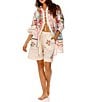 Agua Bendita Swan Meraki Floral Print Collar Neck Long Sleeve Tie Front Shirt, Color:Multi - Image 3