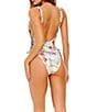 Agua Bendita Tribeca Nacar Lace-Up One Piece Swimsuit, Color:Multi - Image 2