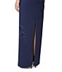 Aidan Mattox Beaded Crepe Strapless Column Gown - Image 3