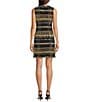 Aidan Mattox Beaded Plaid Fringe Hem Shift Dress - Image 2
