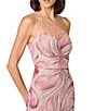 Aidan Mattox Mesh One Shoulder Sleeveless Long Dress - Image 3