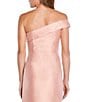 Color:Champagne Rose - Image 4 - One Shoulder Cap Sleeve Side Thigh High Slit Gown