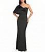 Aidan Mattox One Shoulder Sheath Mikado Gown - Image 1
