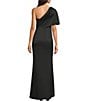Aidan Mattox One Shoulder Sheath Mikado Gown - Image 2