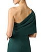 Aidan Mattox One Shoulder Sheath Mikado Gown - Image 4