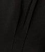 Color:Black - Image 3 - Satin V Neckline Short Bead Trim Flutter Sleeve Dress