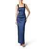Aidan Mattox Square Neck Mikado Column Gown - Image 1