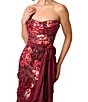 Aidan Mattox Strapless 3D Embroidered Gown - Image 3