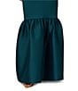 Aidan Mattox Strapless Bow Ruffle Bottom Gown, Color:Green - Image 4