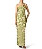 Aidan Mattox Strapless Jacquard Metallic Column Gown - Image 1