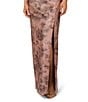 Aidan Mattox Strapless Metallic Print Jacquard Gown With Draped Bodice, Color:Beige - Image 4