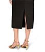 Aidan Mattox Stretch Mikado Square Neck Sheath Midi Dress, Color:Black - Image 4