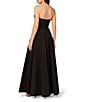 Aidan Mattox Sweetheart Strapless Mixed Media Walk Thru Gown, Color:Black - Image 2