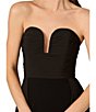 Aidan Mattox Sweetheart Strapless Mixed Media Walk Thru Gown, Color:Black - Image 3