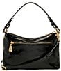AIMEE Ava Patent Leather Shoulder Bag, Color:Black Crinkle Patent - Image 2