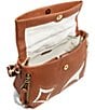 AIMEE Bali Double Entry Crossbody Bag, Color:Chestnut Inlay - Image 3