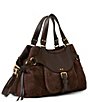 AIMEE Dash Suede Leather Buckle Satchel Bag - Image 4