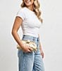 AIMEE Full Circle Frame Crinkle Leather Clutch Bag - Image 5