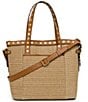 AIMEE Jagger Raffia Studded Tote Bag - Image 2