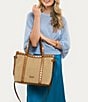 AIMEE Jagger Raffia Studded Tote Bag - Image 5
