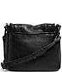 Color:Black/Black - Image 2 - All For Love Mini Solid Black Leather Crossbody Bag