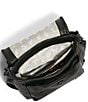 Color:Black/Black - Image 3 - All For Love Mini Solid Black Leather Crossbody Bag