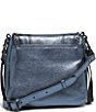 Color:Powder Blue Metallic - Image 2 - All For Love Mini Metallic Blue Leather Crossbody Bag