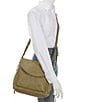 Color:Soft Olive - Image 4 - All For Love Silver Hardware Leather Convertible Crossbody Shoulder Bag