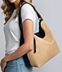 Aimee Kestenberg Ava Zip Top Hobo Shoulder Bag, Color:Camel/Black - Image 4
