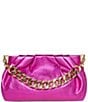 AIMEE Chill Out Leather Frame Clutch, Color:Metallic Powder Pink - Image 1