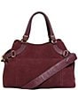 Aimee Kestenberg Dash Cherry Suede Large Satchel Bag, Color:Cherry Suede - Image 2