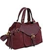 Aimee Kestenberg Dash Cherry Suede Large Satchel Bag, Color:Cherry Suede - Image 4