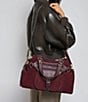 Aimee Kestenberg Dash Cherry Suede Large Satchel Bag, Color:Cherry Suede - Image 6