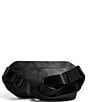 Color:Black - Image 2 - Milan Black Leather Bum Belt Bag