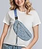 Aimee Kestenberg Milan Metallic Bum Bag, Color:Denim Garden - Image 4