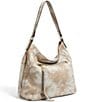 Color:Oat Tie Dye - Image 3 - Night Is Young Tie-Dye Leather Hobo Bag