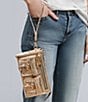 Aimee Kestenberg Metallic Saddle Up Wristlet, Color:Crinkled Gold - Image 3