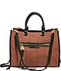 Aimee Kestenberg Stockbridge Corduroy Leather Triple Entry Satchel Bag, Color:Nutshell Colorblock - Image 1