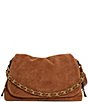 AIMEE Lennon Chain Charm Suede Shoulder Bag, Color:Chestnut Suede - Image 1