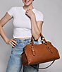 AIMEE Rodeo Large Leather Satchel Bag, Color:Chestnut - Image 5