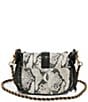 AIMEE Willow Mini Fringe Chain Crossbody Bag, Color:Vanilla Snake - Image 2